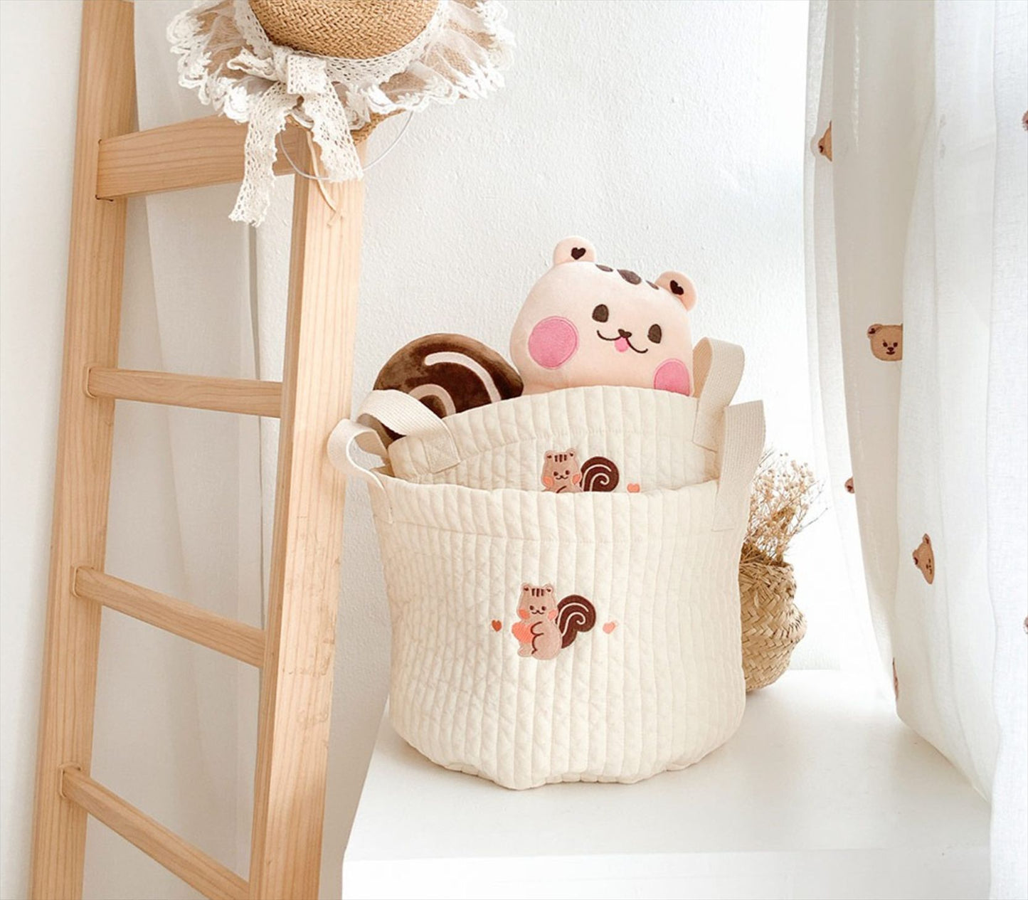 Cotton Pet Toy Storage Basket – Cute Animal Organizer for Home | 棉質可愛寵物收納籃玩具籃