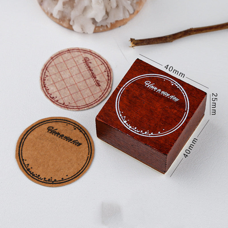 wood tag stamp