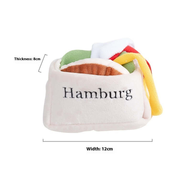 Plush Burger & Sandwich Pet Toy – Soft & Fun Pet Play