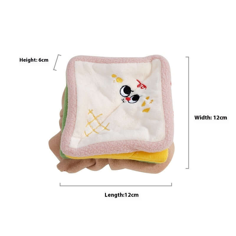 Plush Burger & Sandwich Pet Toy – Soft & Fun Pet Play