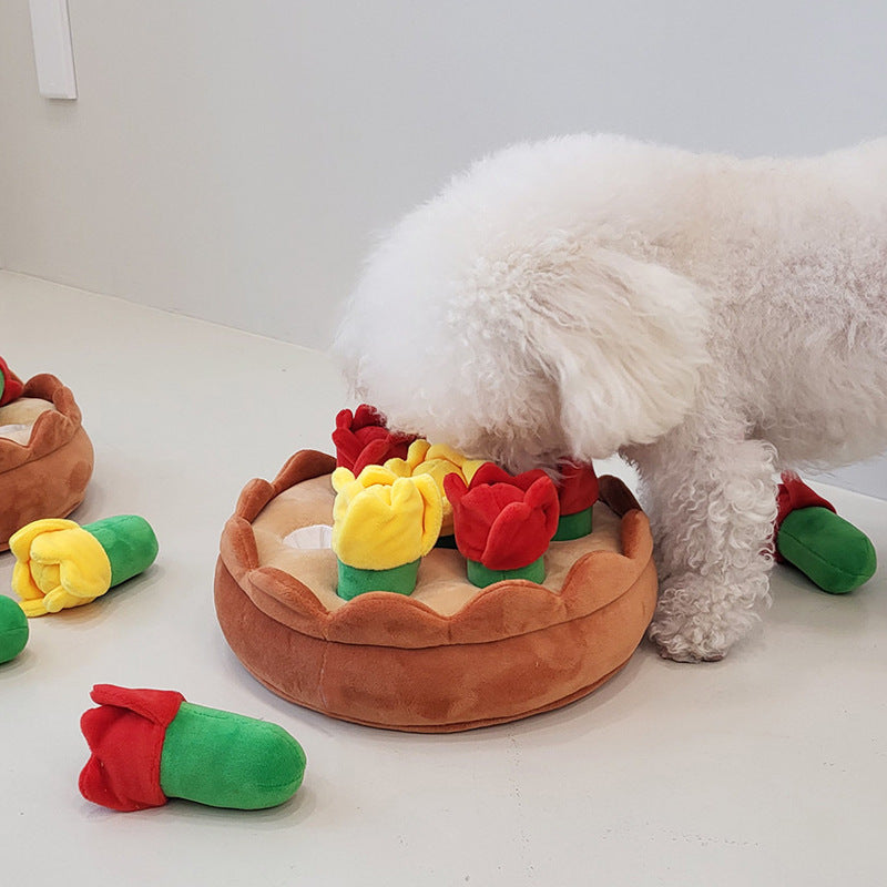 Tulip Suit Pet Snuffle Toy, Hide Food
