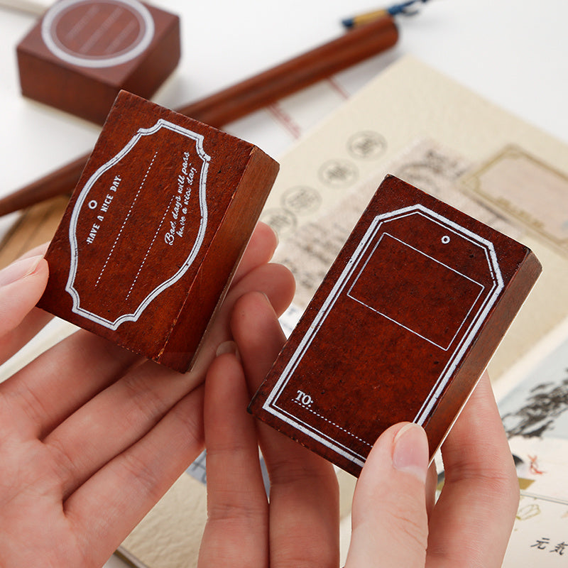 kraft paper stamp for hand account