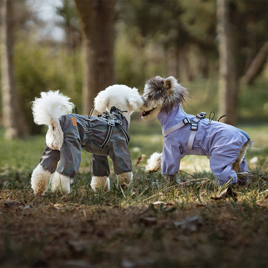 Waterproof Dog Raincoat Jumpsuit –  Body Coverage & Hooded Design | Mello & Co.