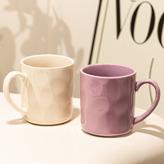 Minimal matte ceramic couple mug