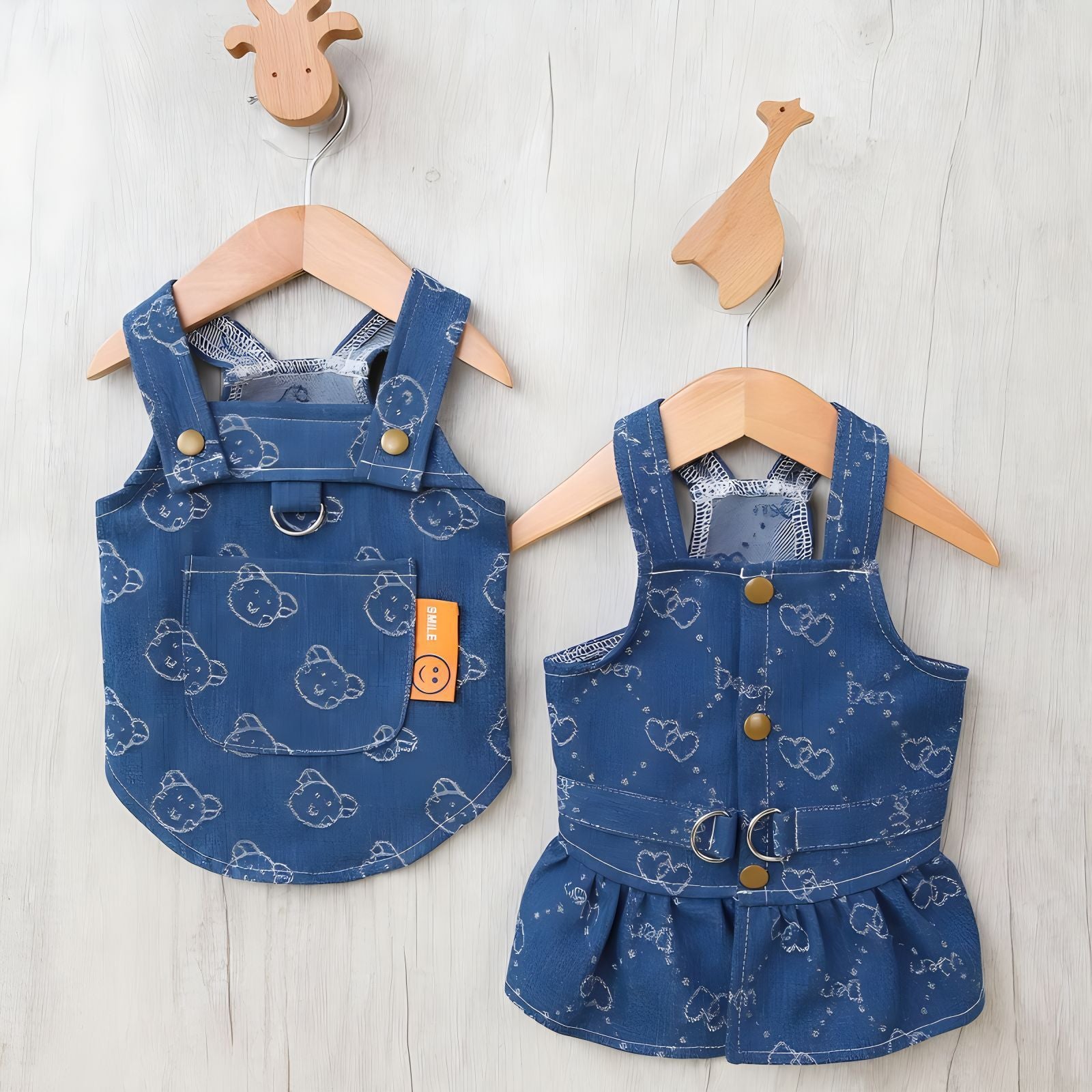 lightweight denim pet clothing for small breeds