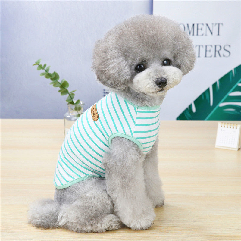 Green lightweight vest for pets