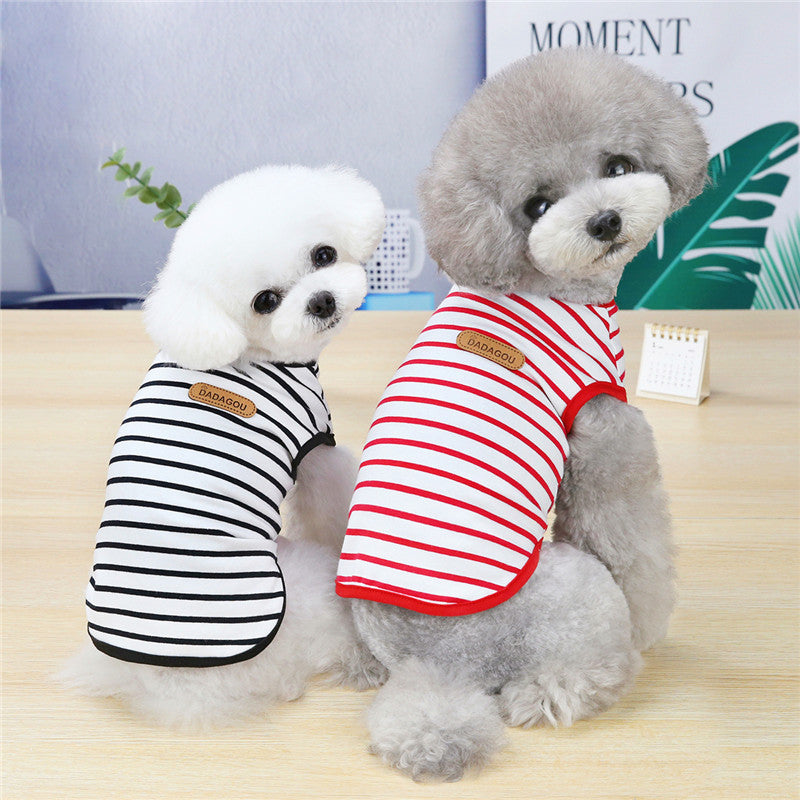 Striped Pet Vest | Lightweight Summer Dog Shirt
