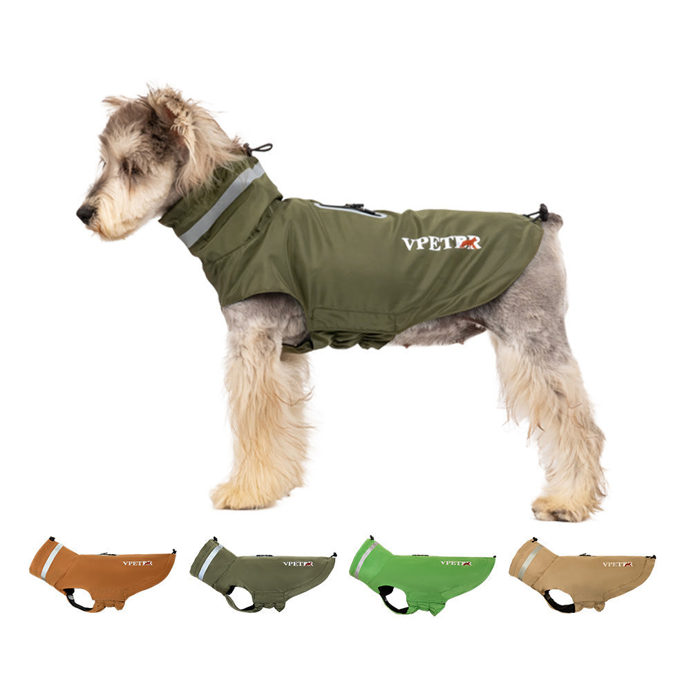 Snap-closure windproof dog poncho