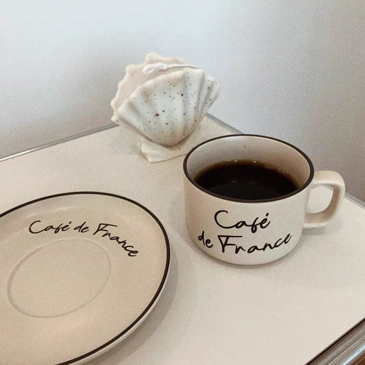 aesthetic french coffee cup
