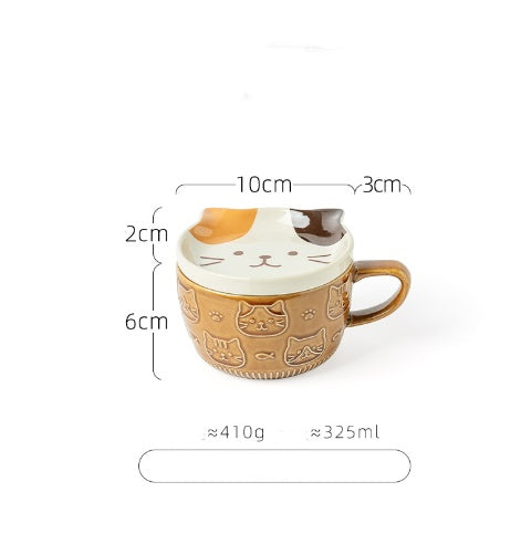 Set of Japanese cute ceramic mugs