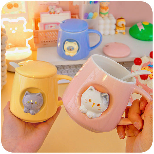 pastel animal mug for cozy moments