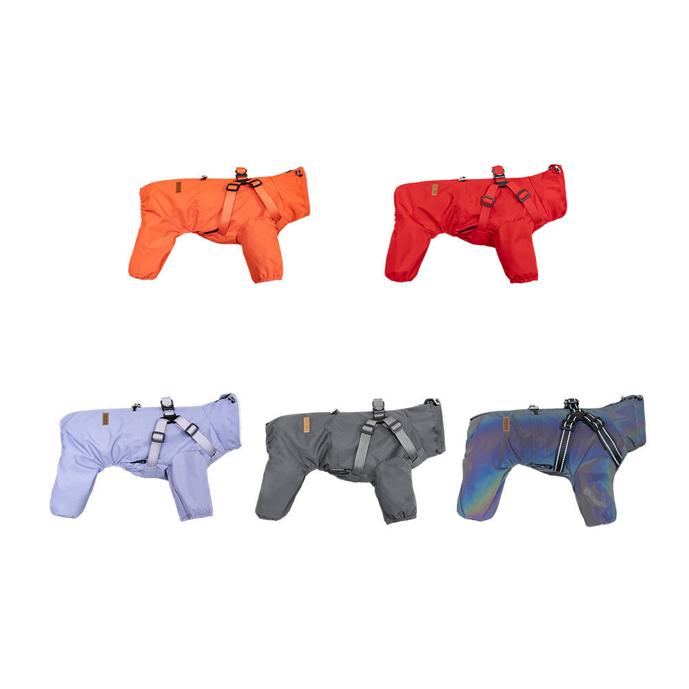 Waterproof Dog Raincoat Jumpsuit –  Body Coverage & Hooded Design | Mello & Co.