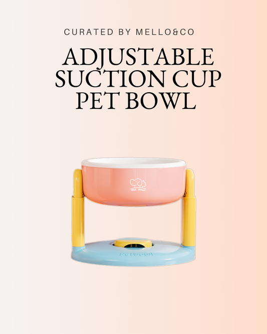 Adjustable Suction Cup Pet Bowl | Elevated Feeding Station for Cats & Small Dogs