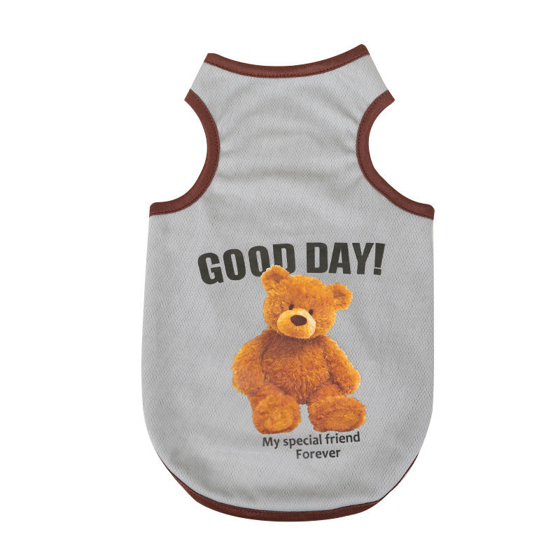 Casual dog gray vest for small pets