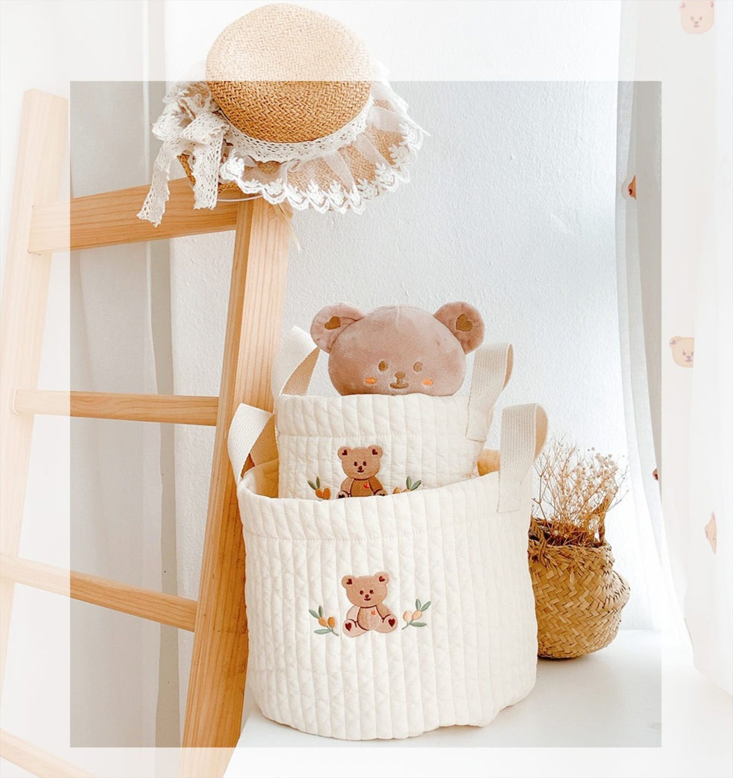 Soft home decor storage bag for baby or pet items