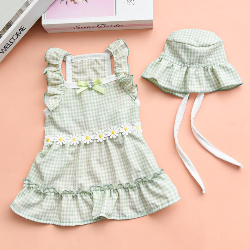 Cute Summer Cat Dress – mint green