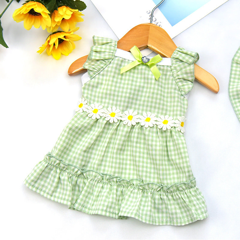 Lightweight Gingham Vest for Dogs and Cats